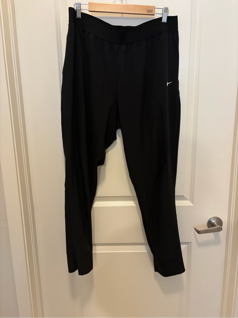 Nike Black Joggers with White Swoosh